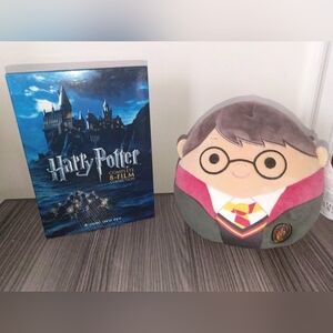 Harry Potter 8 Disc Dvd Set & Squishmallow Toy